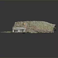 Natural Landscape Featuring Grass Covered Mound Arched Tunnel Entrance And Stone Path Ground