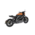 Orange Modern Motorcycle with Black Frame and Sporty Design Showcased in Dual Angles