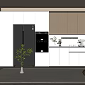 Modern Sideboard Simple Wine Cabinet Sideboard 3d model