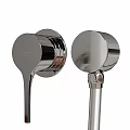 Modern Bathtub Faucet With Handheld Shower Flexible Hose And Chrome Finish
