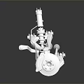 White Automotive Mechanical Suspension System Component with Spring Bracket Structure
