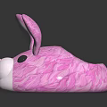 Cute Pink Rabbit Shaped Slippers With Soft Ears And Adorable Face For Kids