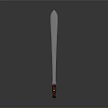 Silver Blade Weapon Knife Featuring Brown Handle On Gray Background