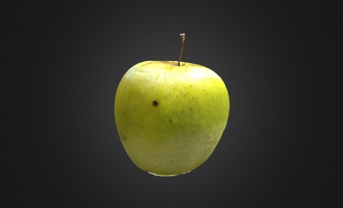 green apple fruit 3d model