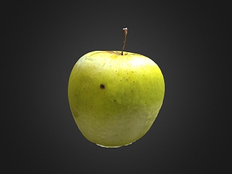 green apple fruit 3d model