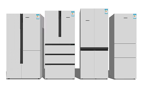 Modern refrigerator home appliance refrigerator combination 3d model