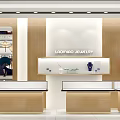 Elegant New Chinese Style Jewelry Store Interior With Wooden Reception Counter And Exquisite Traditional Decorations