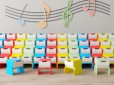 Modern Stool Music Stool 3d model Modern Stool Music Stool 3d model