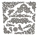 Ornate Decorative Carvings With Floral Scroll Patterns And Intricate Design Details