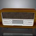 Retro Vintage Radio With Wooden Cabinet And Classic Electronic Appliance Features