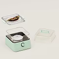 Light Green Two Tier Food Steamer With Transparent Steaming Layers And Knob Control Kitchen Appliance