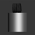Two Car Tires Placed On A Shiny Metal Cylinder Stand Background