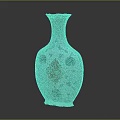 Traditional Decorative Vase With Slender Neck Intricate Red Blue Patterns And Floral Motifs