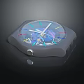 Fashion Gray Strap Watch With Transparent Dial Colorful Hands And Internal Mechanical Structure