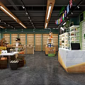 Industrial LOFT store import and export products store display 3d model