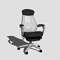 Modern Office Chair With Mesh Back Gray And Black Design Silver Base Armrests
