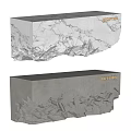 Stone service desk reception desk front desk 3d model