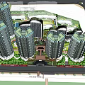 Modern High Rise Residential Towers With Green Landscaped Surroundings And Urban Layout