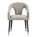 Modern Single Chair Dining Chair Leisure Chair Leather Chair Fabric Single Chair 3d model