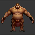 Muscular Fantasy Creature Character With Clawed Feet And Bulging Muscles