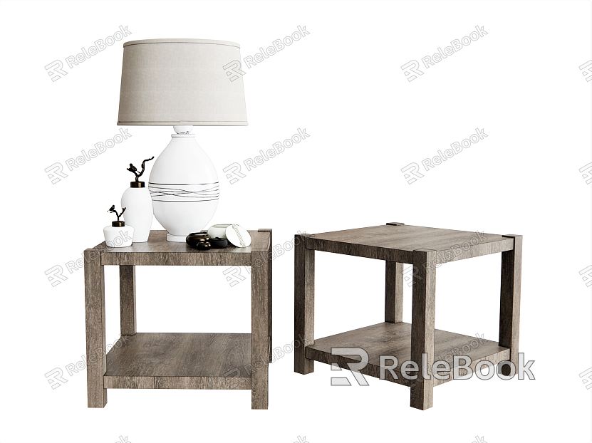 Modern Side Table Bedside Table Coffee Table Table Lamp Reading Lamp model