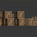 Practical Stacked Wooden Crates for Household Storage and Organizing Items