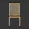 Modern Dining Chair With Wooden Frame Light Gray Padded Backrest And Seat