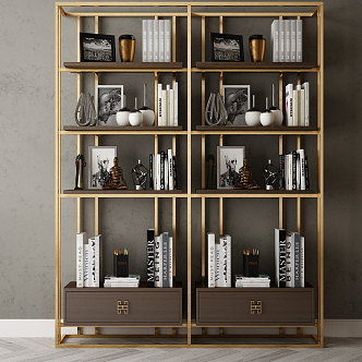 New Chinese Bookshelf Furniture Jewelry Combination 3d model