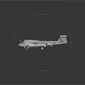 Modern Passenger Aircraft Model With Gray Body Wings Tail Logo And Engines