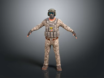 Soldier Mercenary Male Soldier Male Detective Male Detective 3d model