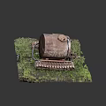 Rusty Hardware Tools Oil Drum With 5W30 Label And Small Tool On Mossy Ground