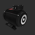 Industrial Electric Motor With Metal Housing Cooling Fins And Stable Base