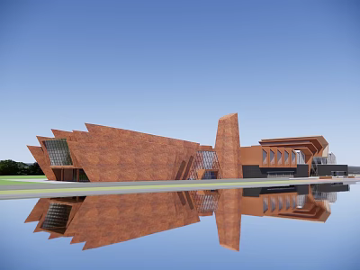 Modern Exhibition Hall Culture and Art Exhibition Hall 3d model