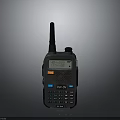 Weapon Grade Black Walkie Talkie With Antenna Digital Display And Control Buttons