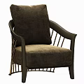 Modern Table and Chair Set with Brown Upholstered Metal Frame Chairs Round Table Decorative Items