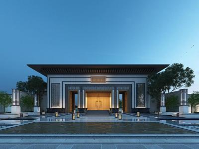 new chinese style gate 3d model