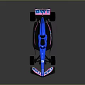 Blue and Pink BWT Racing Car With Streamlined Design And Modern Sporty Look