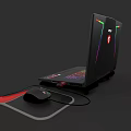 Black ASUS Gaming Laptop With RGB Backlit Keyboard Mouse And Mouse Pad