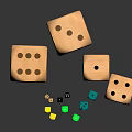 Modern Dice Color 3d model