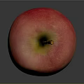Ripe Red Apple With Fresh Juicy Flesh And Shiny Skin On Dark Background