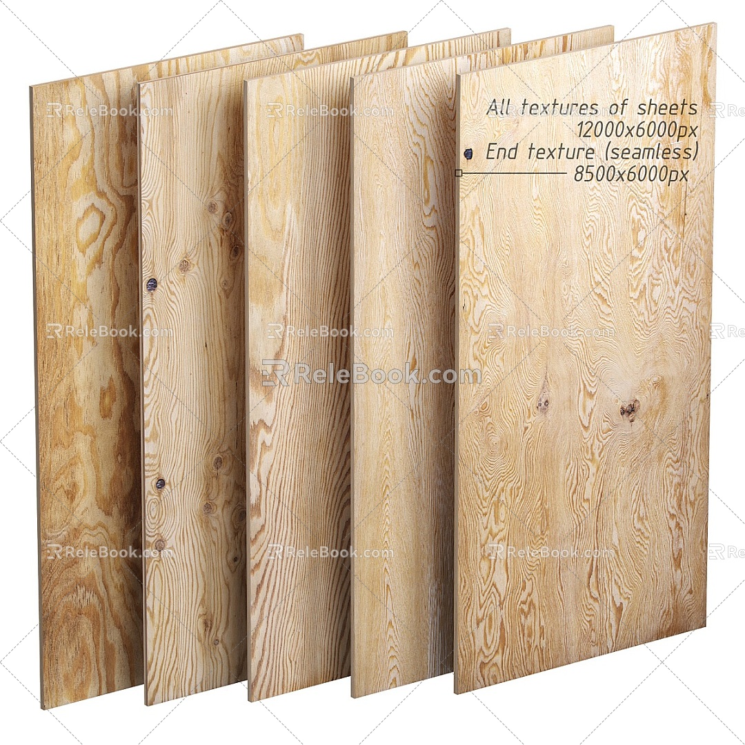 Wood veneer wall panel 3d model