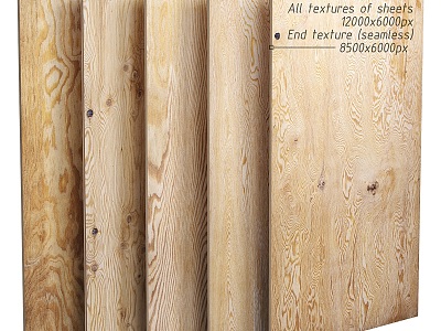 Wood veneer wall panel 3d model