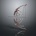 Modern Tactical Bow With Metallic Frame String System And Surface Reflection 3d model
