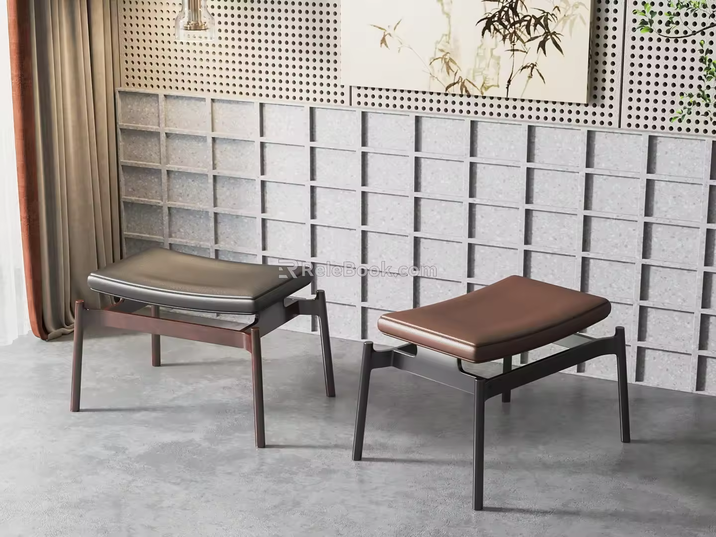 New Chinese Stool Combination 3d model