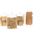 Different Types Of Cookies Stored In Clear Glass Jars With Lids
