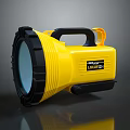 Safety Pro Yellow Flashlight with Black Handle and Sturdy Construction for Outdoor Emergency Use