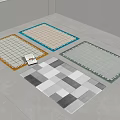 Modern Carpet Fabric Carpet Square Carpet 3d model