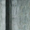 Decorative Wall Components With Long Rectangular Gray Textured Tiles For Interior Design 3d model