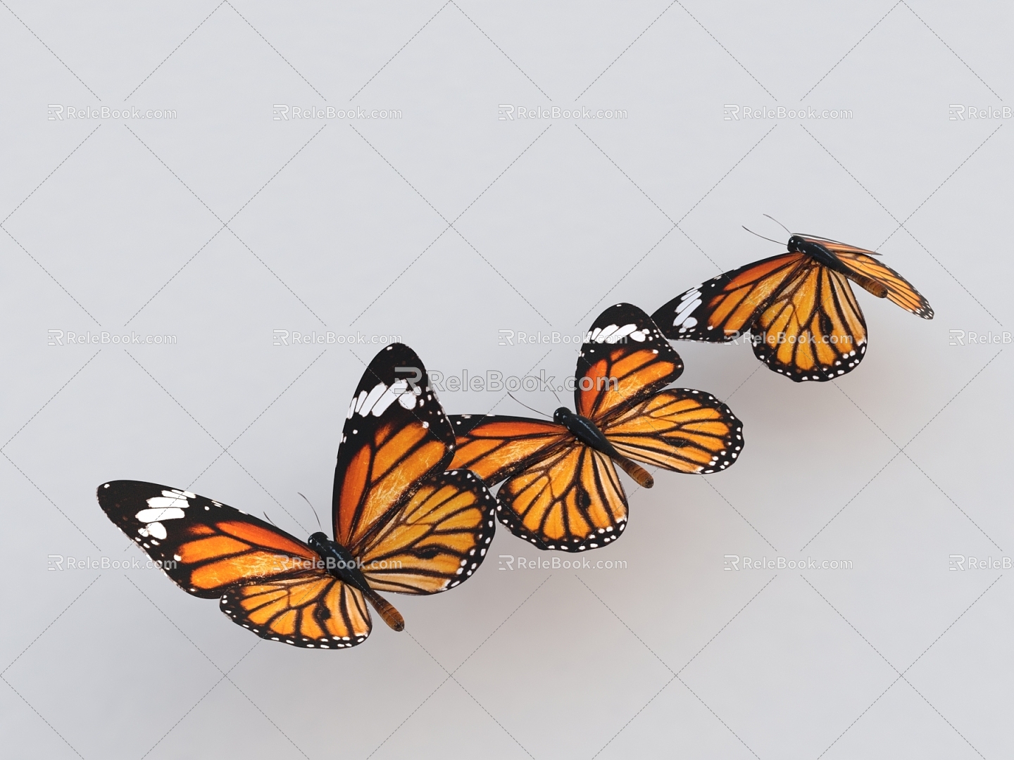 Butterfly Insect Golden Phoenix Butterfly Multi-tailed Phoenix Moth Blue Flash Butterfly 3d model