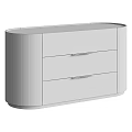 Sleek Modern White and Black Dressers Home Furniture with Three Drawers Minimalist Design